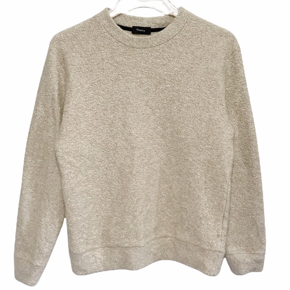 Theory Sweaters - Theory Textured Sweatshirt Cashmere & Wool Boucle